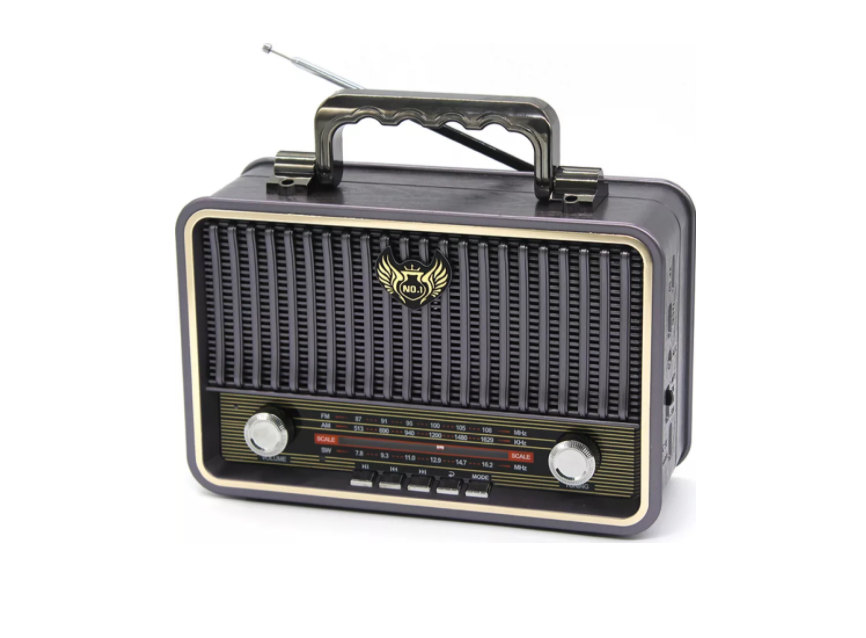 Radio portabil, fm/am/sw1-2, 3 benzi, antena retractabila, bluetooth, aux, usb, sd, microsd, bluetooth, usor de folosit, retro